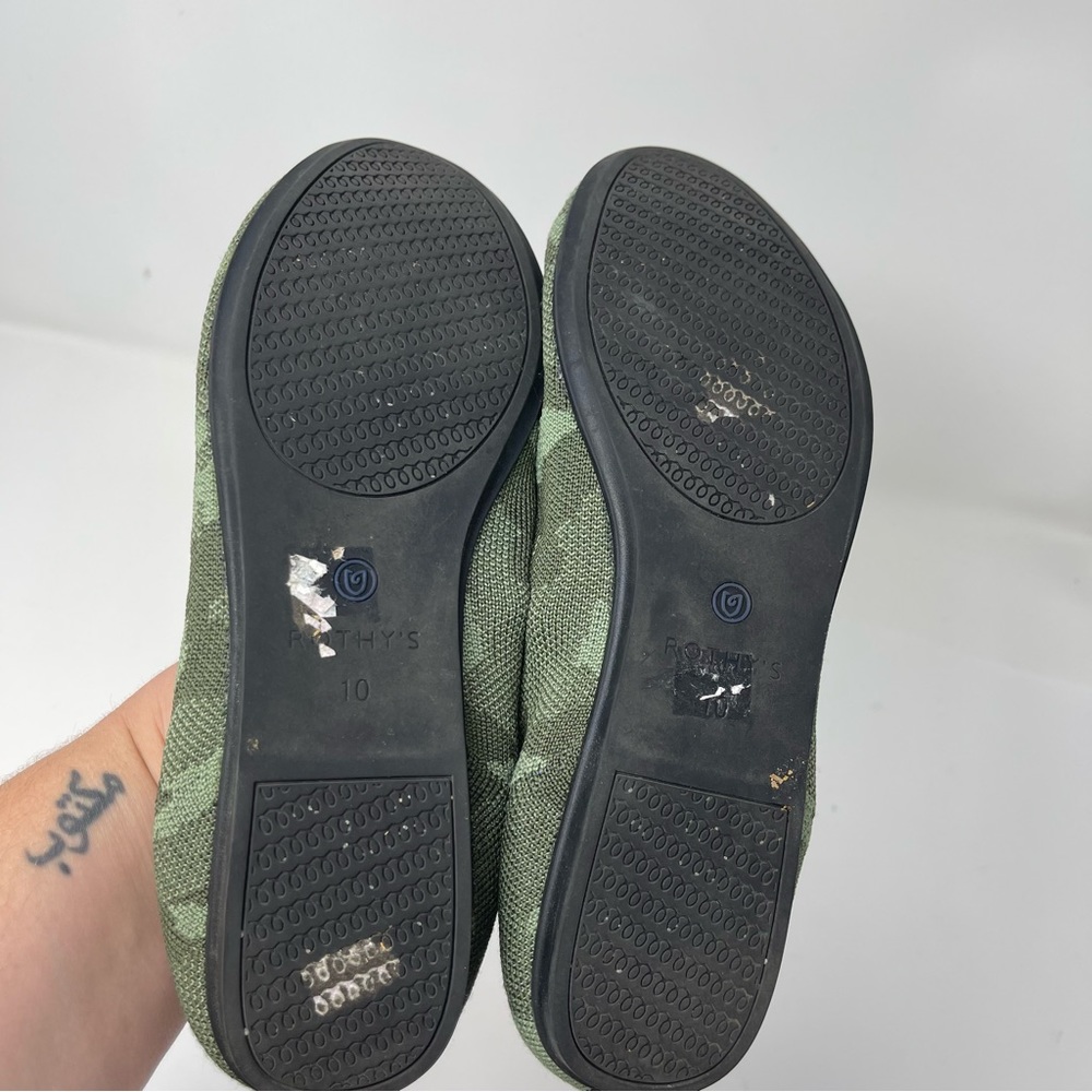 Rothy's The Loafer Olive Camo Printed Knit Fabric Slip On Flats Womens Sz 10 - Picture 6 of 8
